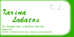 karina lakatos business card
